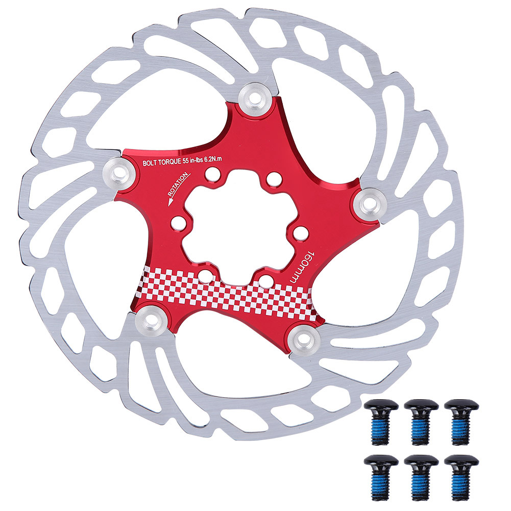 203 Mm 6-loch Schwimmend Gelagerte Scheibenbremse Für Mountainbikes, Scheibenbremsenzubehör (rot/silber)