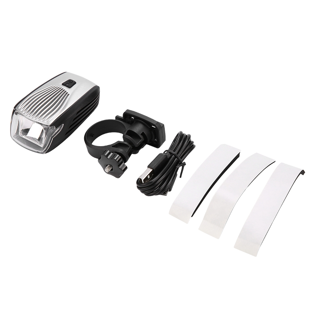 Ipx5 Wasserdichte Led-fahrradscheinwerfer, Usb-wiederaufladbare Frontleuchte Für Fahrräder (silber)
