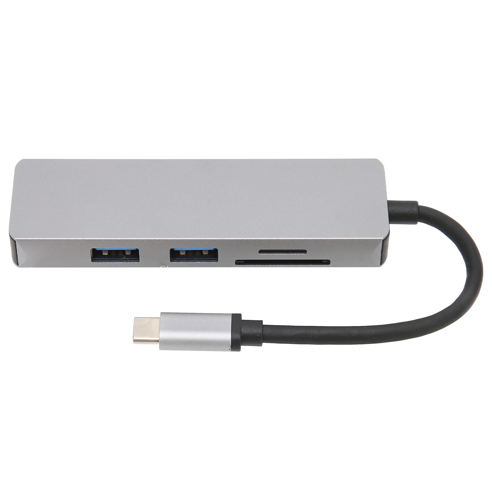 5-in-1 Usb-c-hub, Silber – 5-gbit/s-splitter, 4k-videoausgang, Kartenleser, Metall