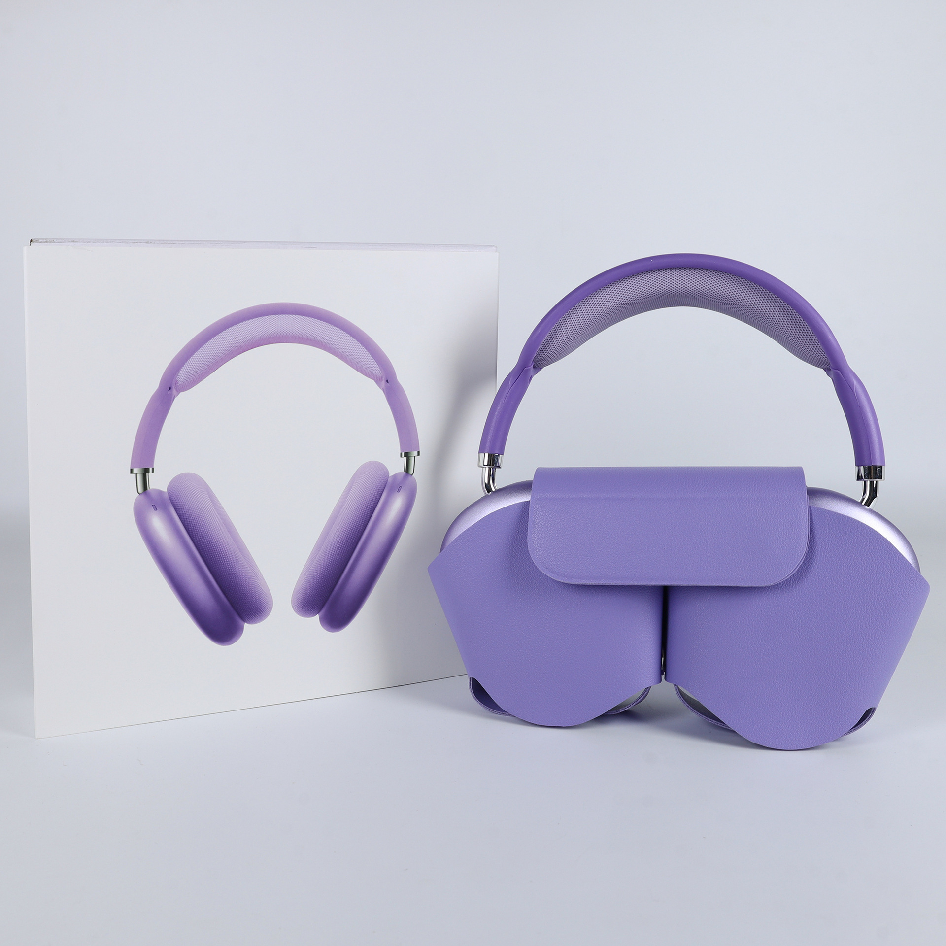 Promax P9 Bluetooth-kopfhörer Mit Kraftvollem Bass, Mikrofon Und Langer Akkulaufzeit, Lila