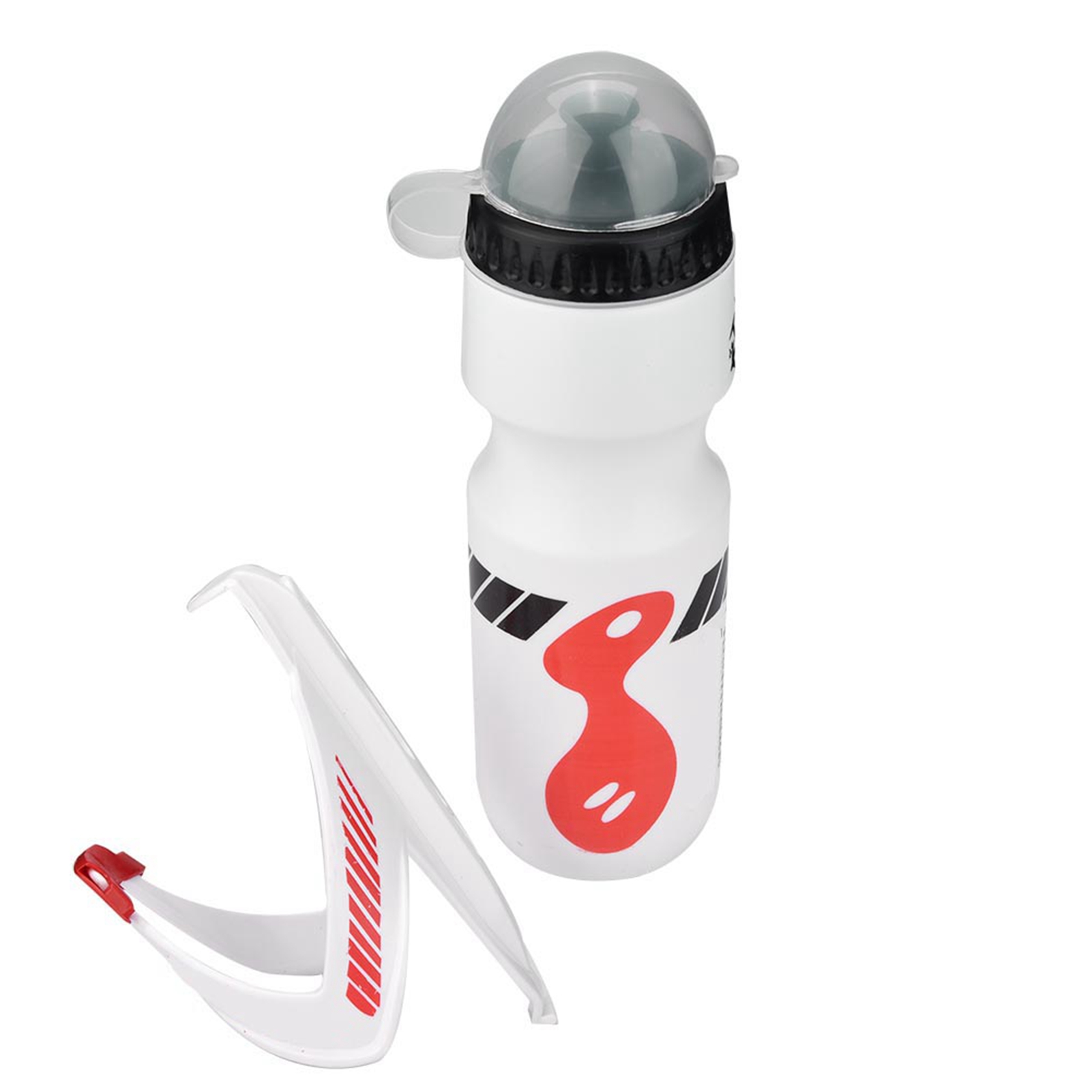 650-ml-trinkflasche Mit Rahmenhalterung Für Mountainbikes Und Rennräder (weiß)