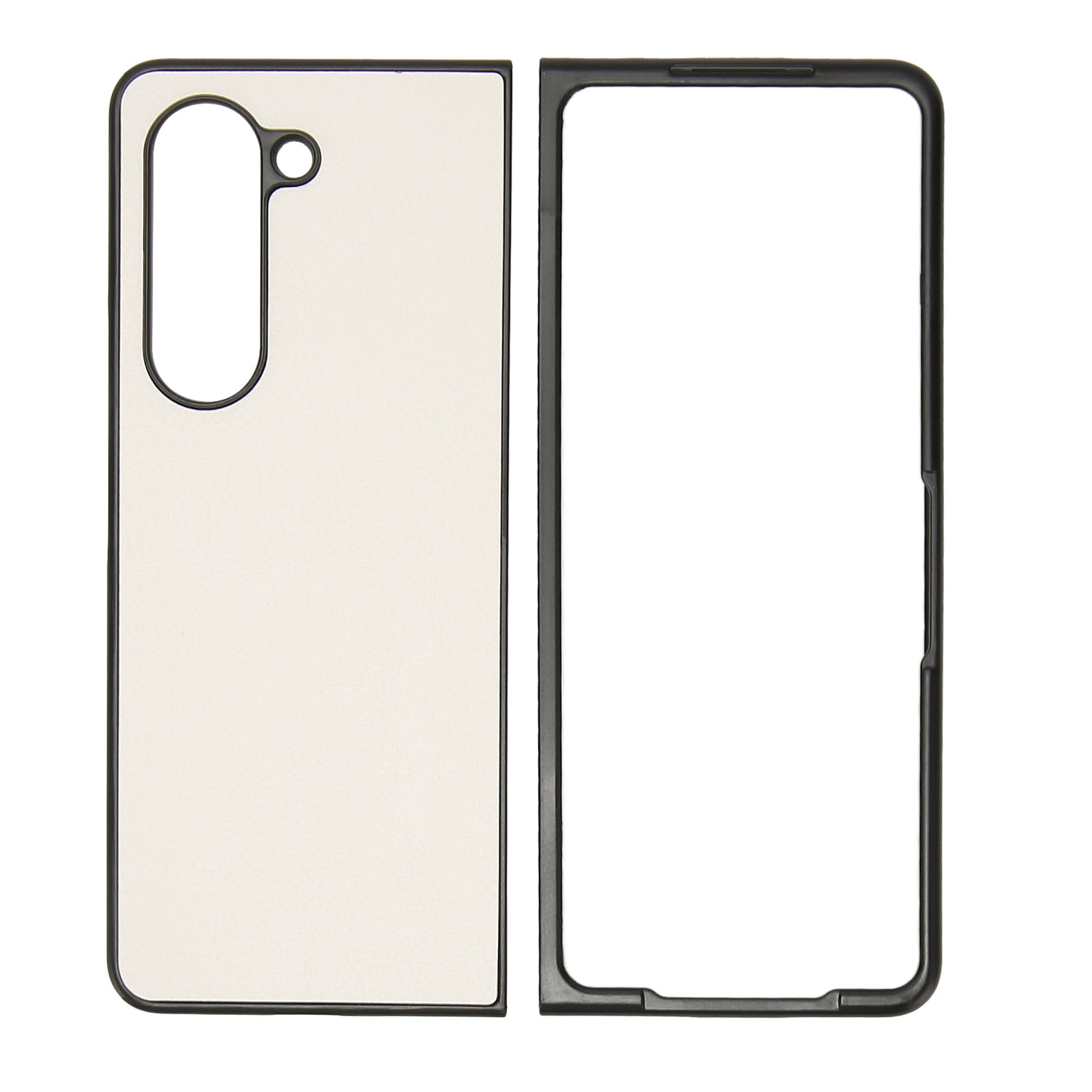 Schützende Falthülle Aus Kunstleder Für Samsung Galaxy Z Fold 5, Weißes Litschi-muster, Erhältlich In Zwei Farben