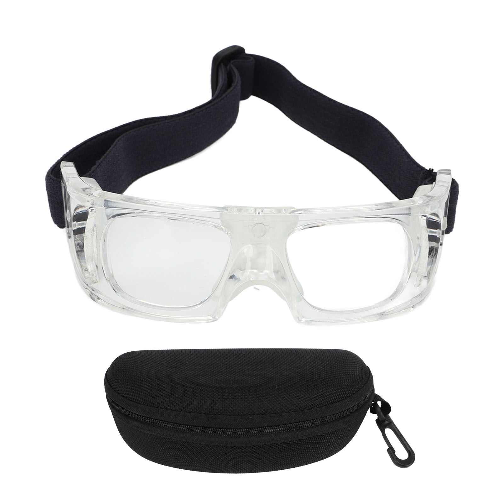 Verstellbare Sportbrille Für Kinder – Stoßfester, Gebogener Polycarbonat-rahmen – Ideal Für Basketball – Weiß