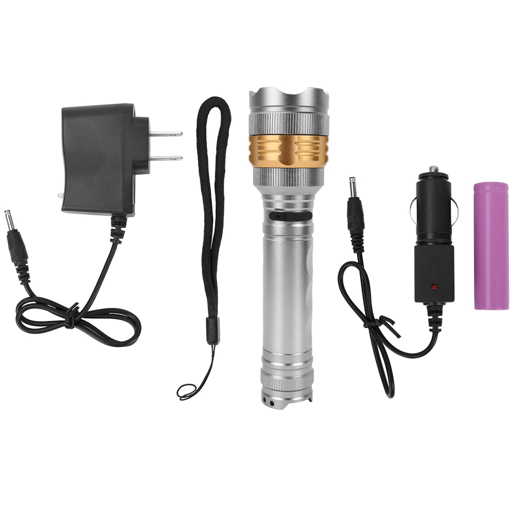 Leistungsstarke Taschenlampe Aus Aluminiumlegierung Für Wandern Und Camping (weiß)