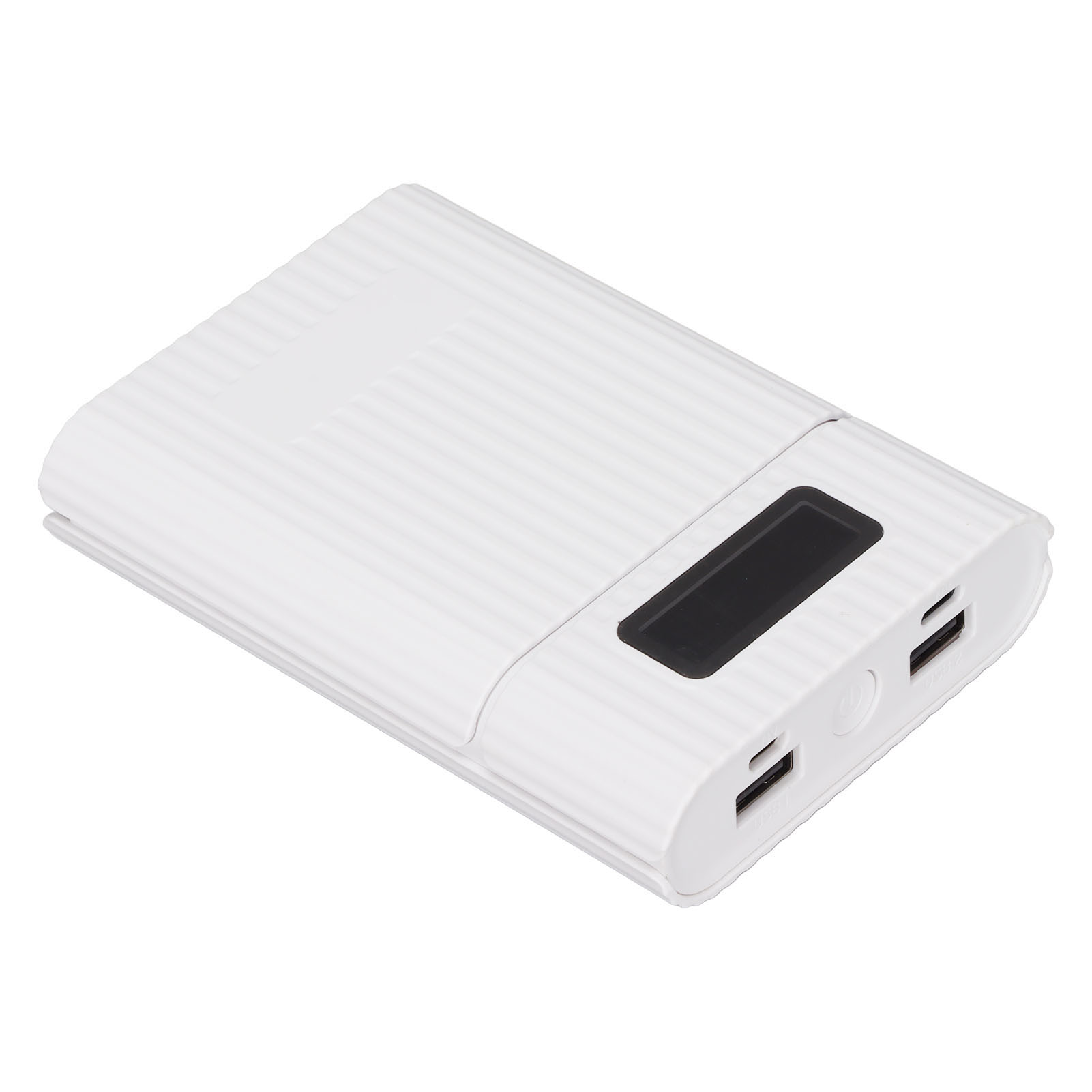 Selbstgebautes Batteriefach Für 4 X 18650-akkus – Powerbank Mit Led-anzeige Und Micro-usb-anschluss – Weiß
