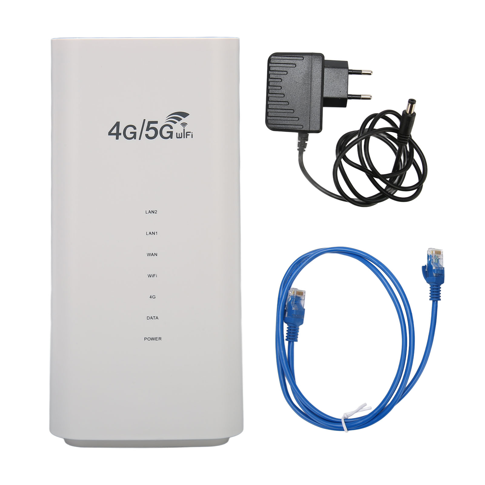 4g-lte-router Mit Sim-kartensteckplatz, 4 Antennen, Bis Zu 32 Benutzer, Wlan, Cpe Für Büros, 100–240 V, Weiß, Eu-stecker