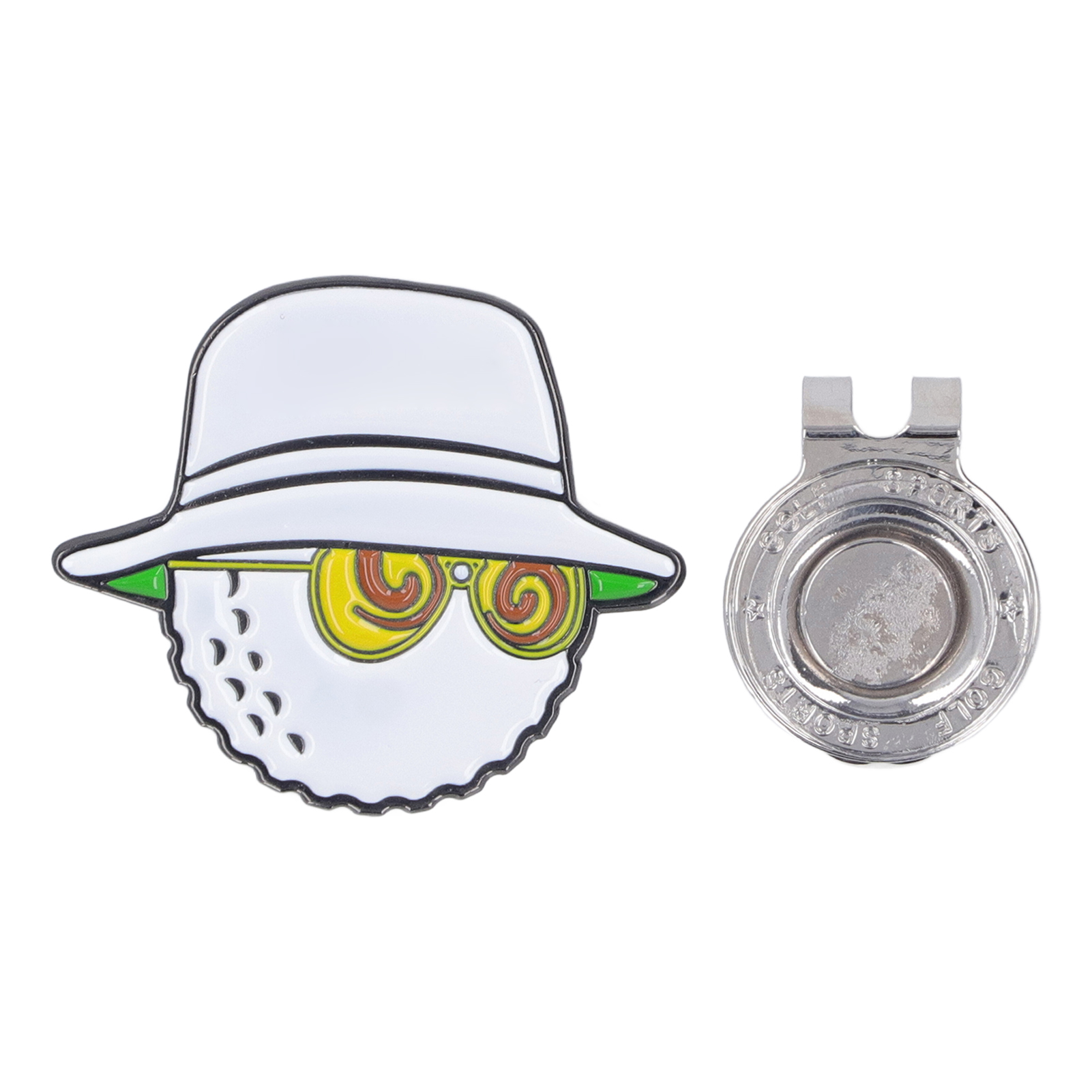 Leichter, Rostbeständiger Magnetclip Für Golf- Und Angelhüte – Ballmarker, Brillenhalterung – Für Damen Und Herren, Weiß