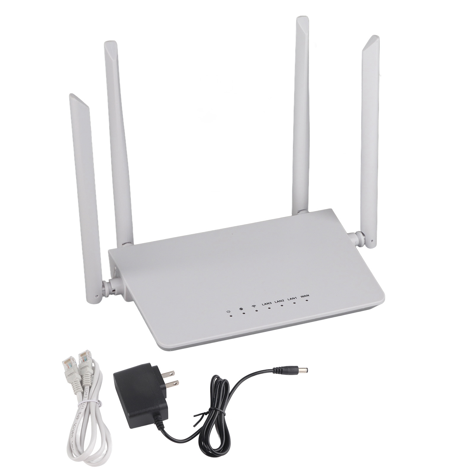 300m Highspeed-wlan-router Mit 4 Antennen Für Zuhause, Us-stecker, Weiß, Vierfachantennen, Wandmontage