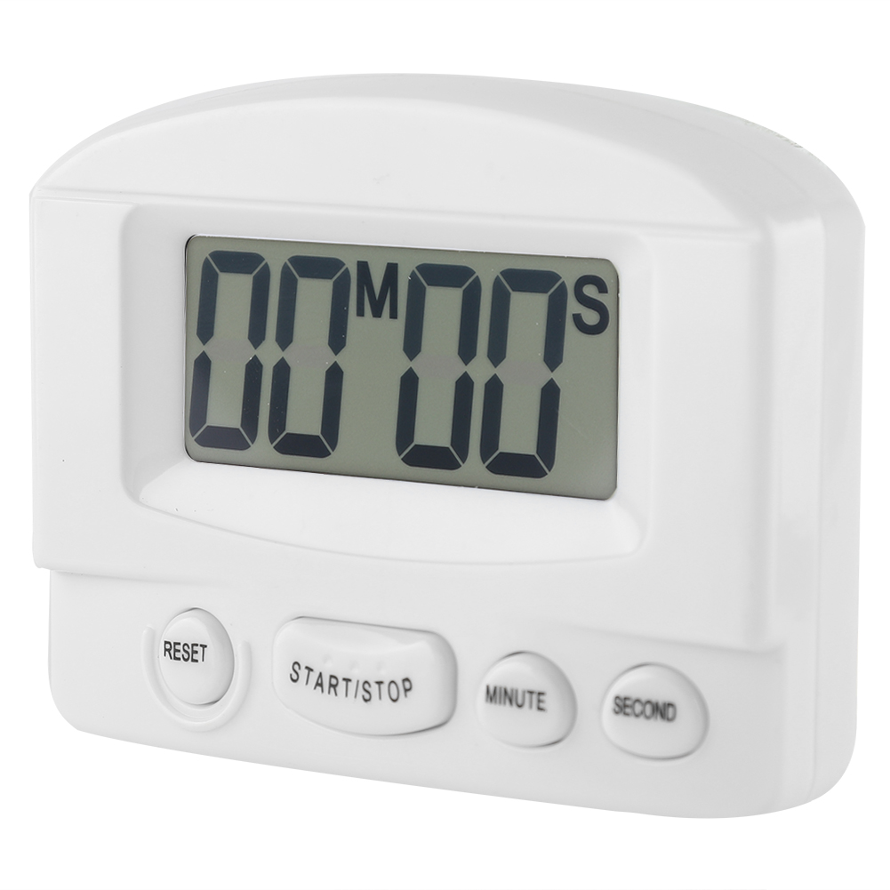 Tragbarer Digitaler Kochtimer Mit Großem Lcd-bildschirm Und Countdown-timer (weiß)