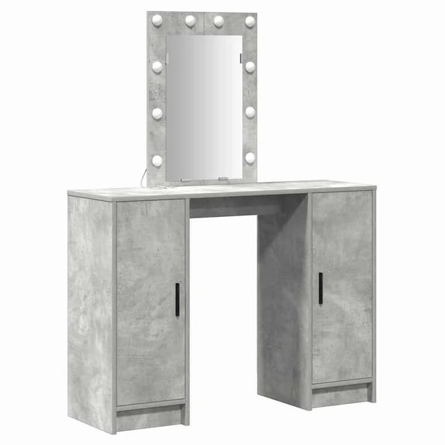 vidaXL Schminktisch mit Tür Hellgrau 102 x 33 x 135 cm Holzwerkstoff 865184