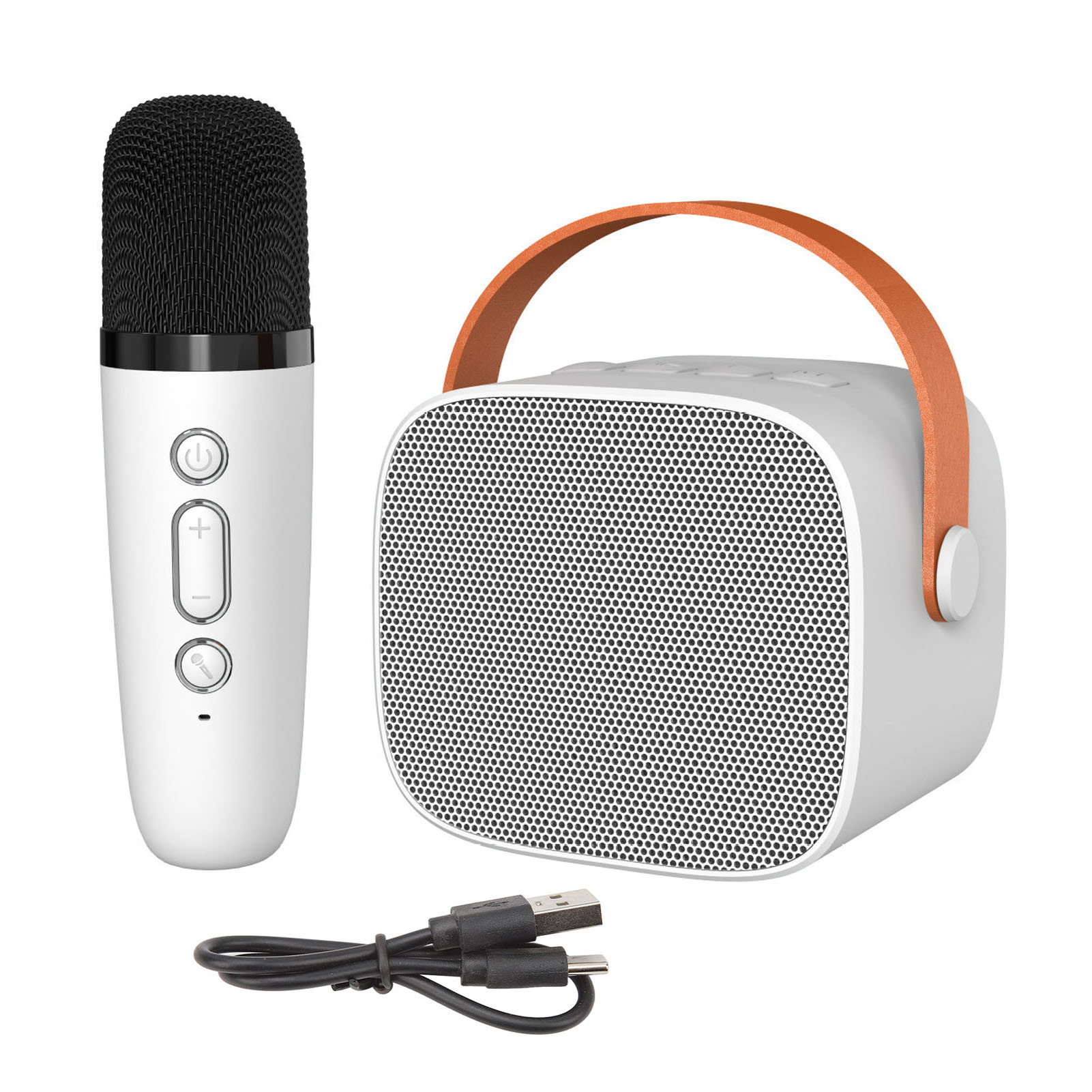 Mini-bluetooth-lautsprecher Mit Mikrofon Für Partys Und Geburtstage – Weiß