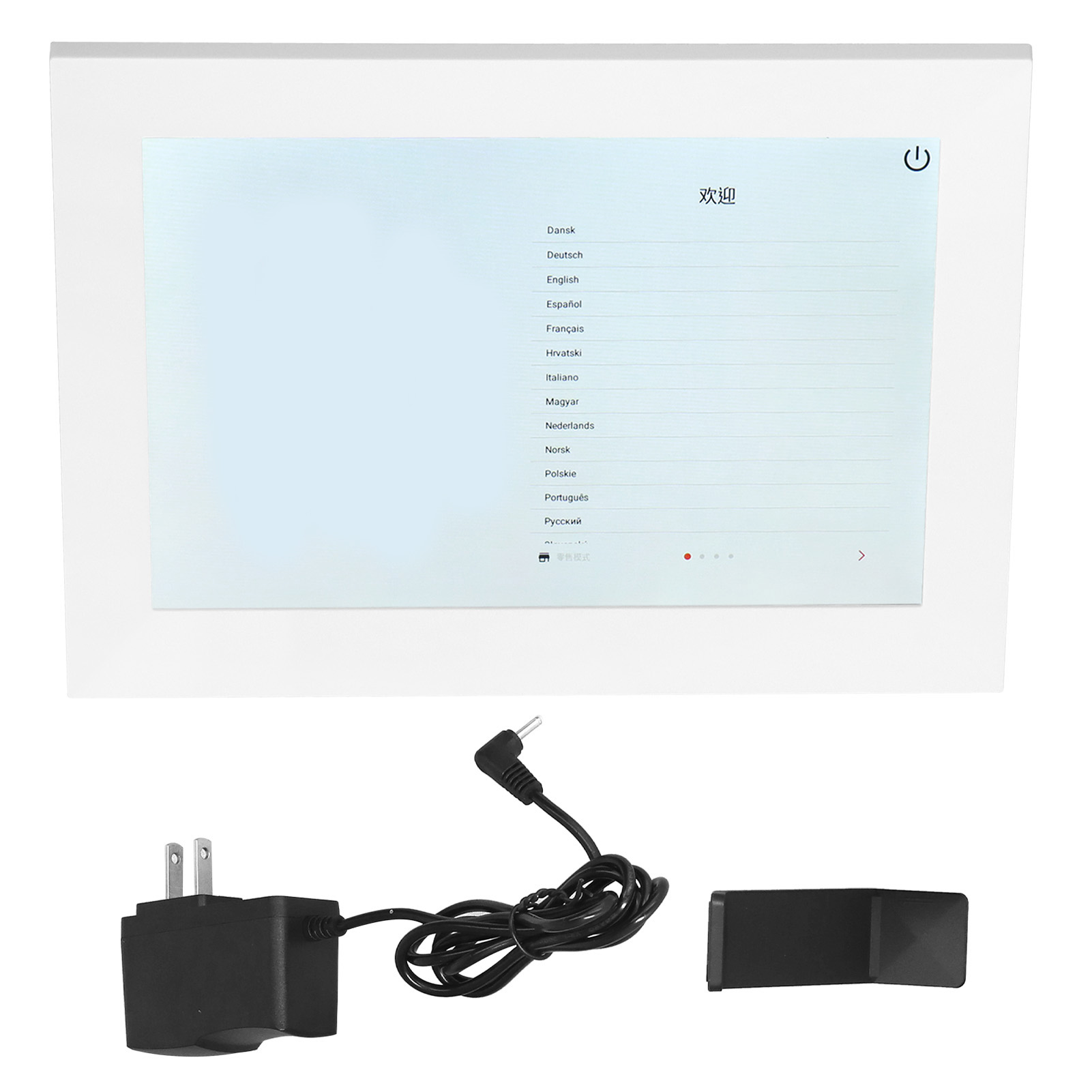 Intelligenter Digitaler Bilderrahmen (10,1 Zoll) Mit Touchscreen, Wlan, Elektronischem Album, Weiß, 110–240 V, Us-stecker
