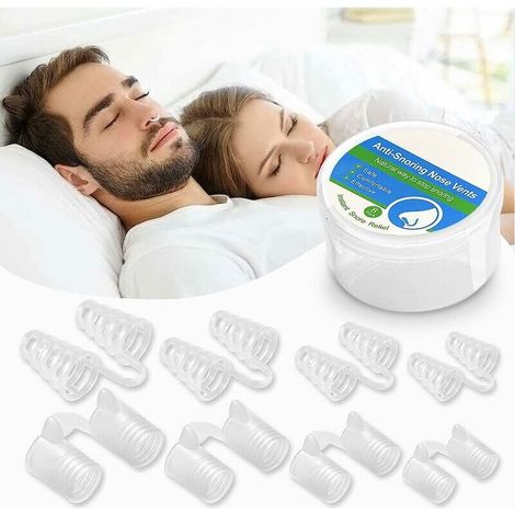 Nasendilatator, Effektiver Anti-schnarch-nasendilatator, Anti-schnarch-nasenclip, Zwei Ausführungen: Weich Und Hart, Je 4 Größen (weiß)