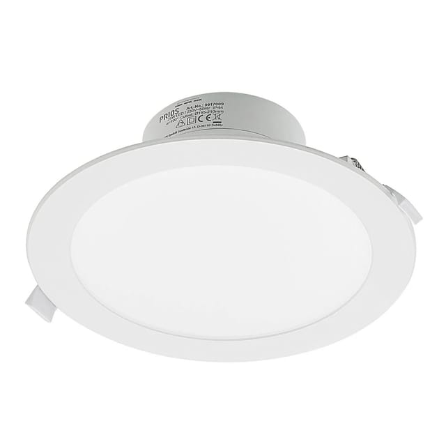 PRIOS LED Rida 9917009 Modern in Weiß aus Aluminium 1-flammig Badezimmerleuchte