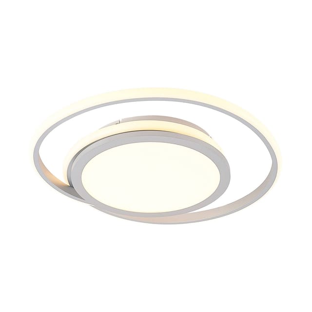 Lucande LED Deckenleuchte Noud 9956106 Dimmbar Modern in Chrom aus Metall 1-flammig Schlafzimmerleuchte