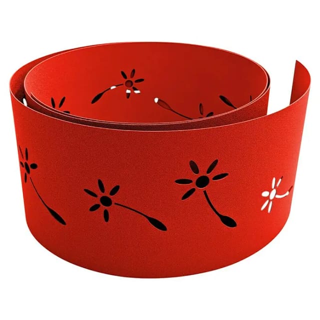 zaunzu Sichtschutz Premium Dekor Pusteblume Lasermuster Rot 2,55m