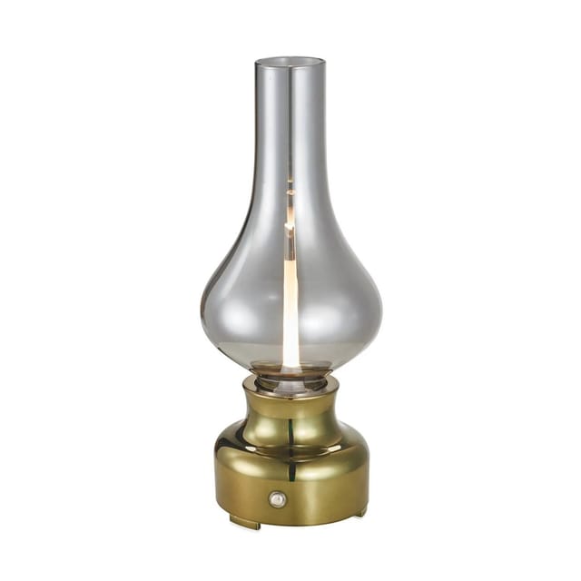 Lindby LED Tischlampe Maxentius 10020089 Dimmbar Vintage Industriell in Grün aus Glas 1-flammig Wohnzimmerleuchte