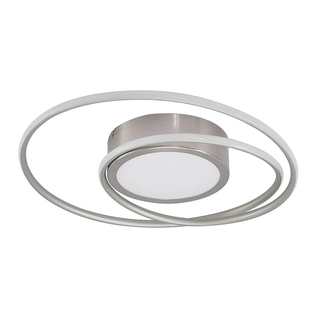 Lindby LED Deckenleuchte Bovia 8032524 Dimmbar mit Leselampe Modern in Alu aus Aluminium 1-flammig Wohnzimmerleuchte