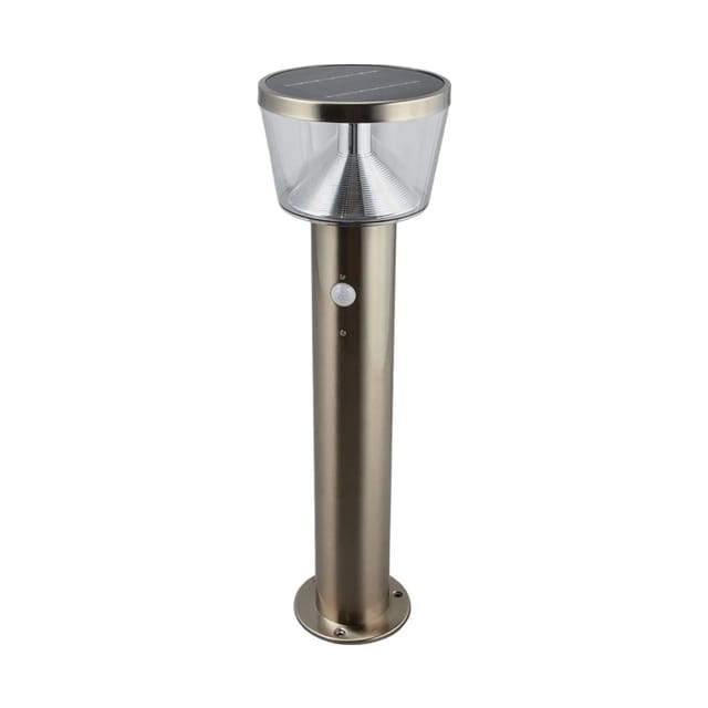 Lindby LED Solarleuchten Antje 9988178 mit Bewegungsmelder Spritzwassergeschützt Modern in Alu aus Edelstahl 1-flammig
