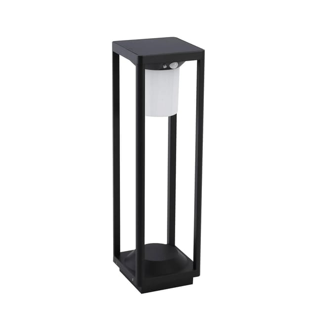 Lucande LED Solarleuchten Nilea 10020301 mit Bewegungsmelder Spritzwassergeschützt Modern in Schwarz aus Aluminium