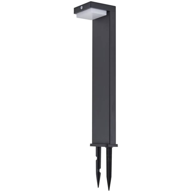 Lindby LED Solarleuchten Eleazar 10025902 Dimmbar mit Bewegungsmelder Spritzwassergeschützt Modern in Schwarz aus Aluminium 1-flammig
