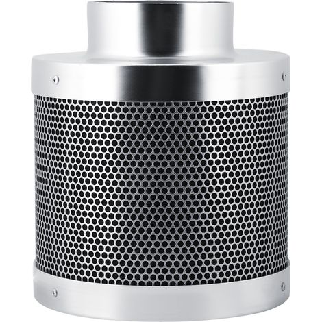 4-zoll (200 Mm) Edelstahl-aktivkohle-geruchsfilter Für Abluftanlagen Zur Beseitigung Von Staub In Der Luft Für Den Hydroponischen Pflanzenanbau.