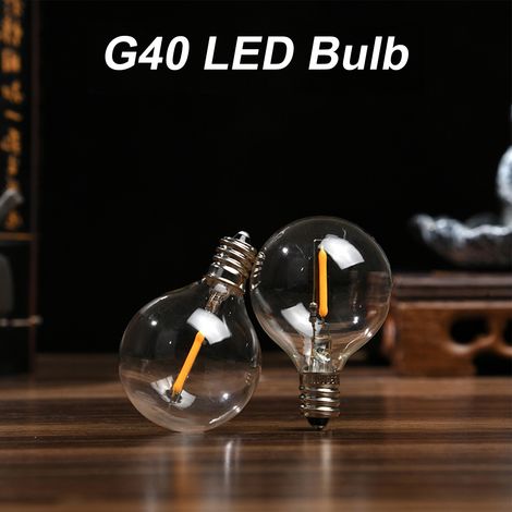 G40 E12 Led-ersatzbirne, Ip44 Wasserdicht, 220 V, 2700 K, Für Lichterketten Im Außenbereich, 1 W = 10 W Glühlampe, G40-led-glühbirne Mit E12-fassung Für Lichterketten Im Außenbereich