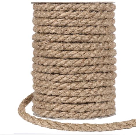 20 M Dickes Juteseil, 10 Mm Hanfschnur, Für Verpackung, Heimdekoration Und Gartenarbeit