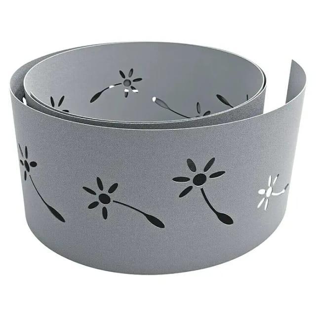zaunzu Sichtschutz Premium Dekor Pusteblume Lasermuster Fenstergrau 2,55m