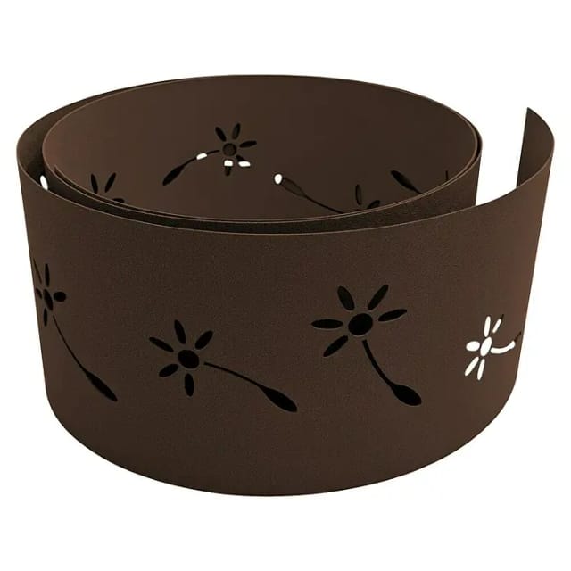 zaunzu Sichtschutz Premium Dekor Pusteblume Lasermuster Braun 2,55m