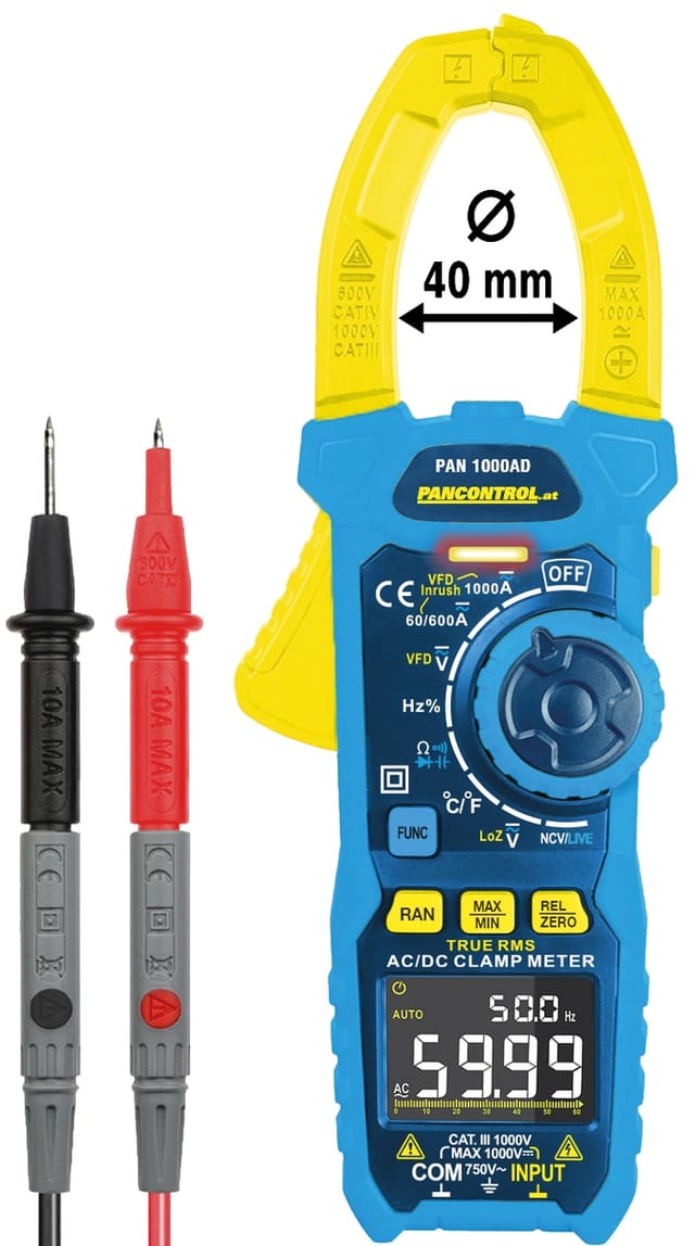 Pancontrol PAN 1000AD Digital Stromzange 1000A AC7DC True RMS