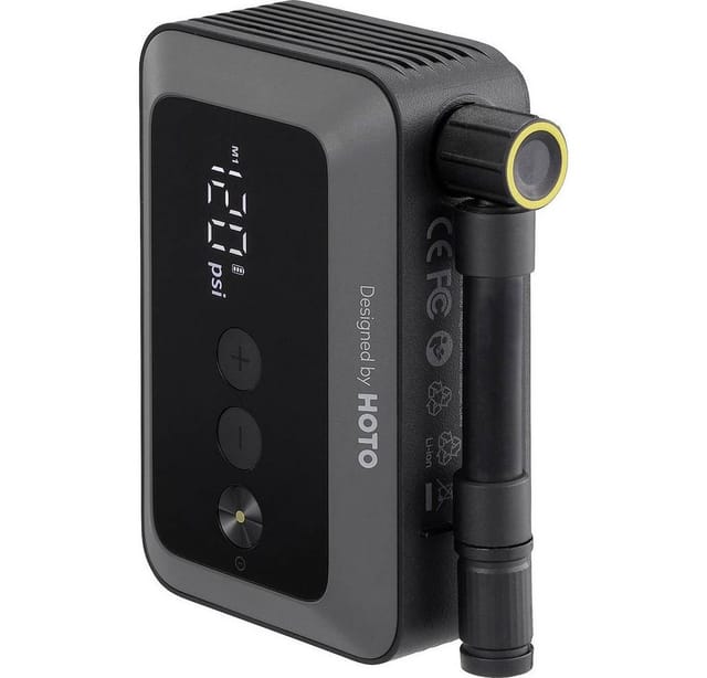 Hoto Akku Luftpumpe Mini QWCQA002 2000mAh 150psi mit Presta und Schrader-Ventil