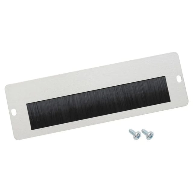 HMF 63329-07 Kabeldurchführung mit Bürsteneinsatz für 10 Zoll Serverschrank Außen Lichtgrau