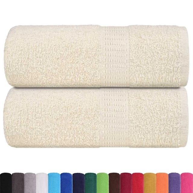 vidaXL Waschhandtücher 2 Stück FROGN Creme 30x30 cm 100% Baumwolle 136992