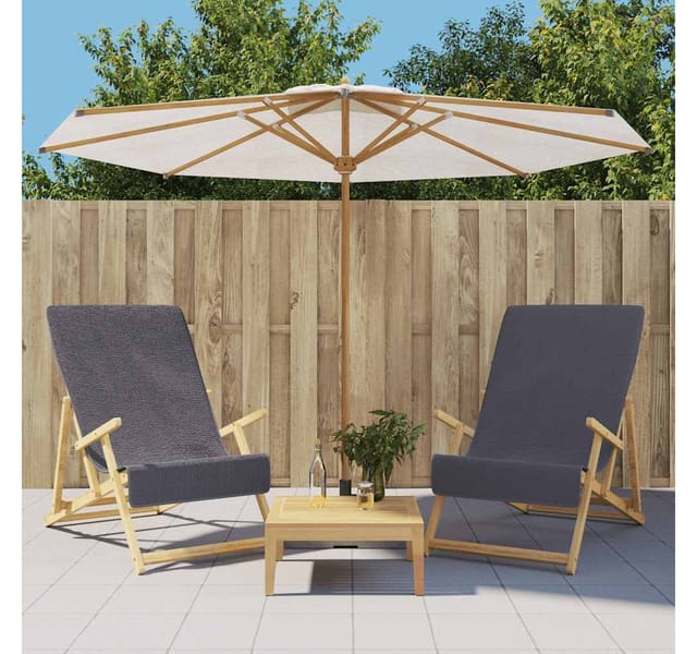 vidaXL Strandtücher 2 Stk Anthrazit 60x135 cm Stoff 400 g/m² 362673