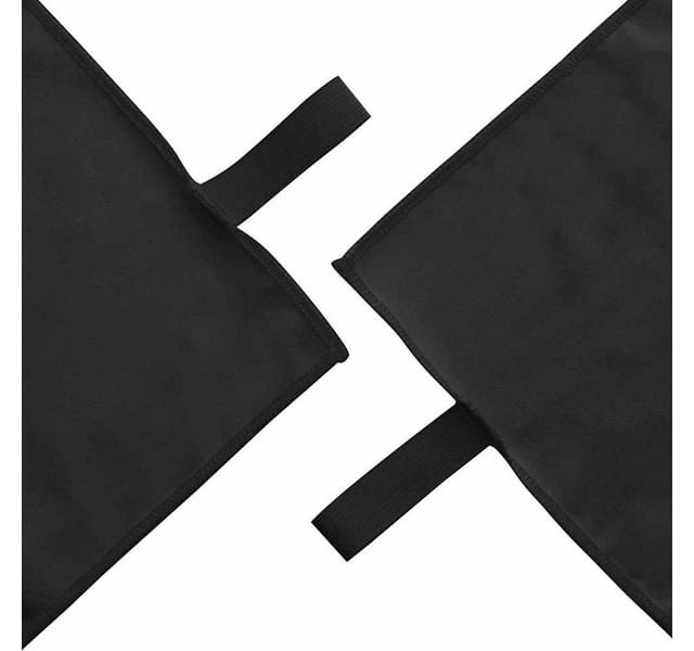 vidaXL Sporthandtuch Set 3-Tlg Schwarz Polyester und Polyamid 42011499