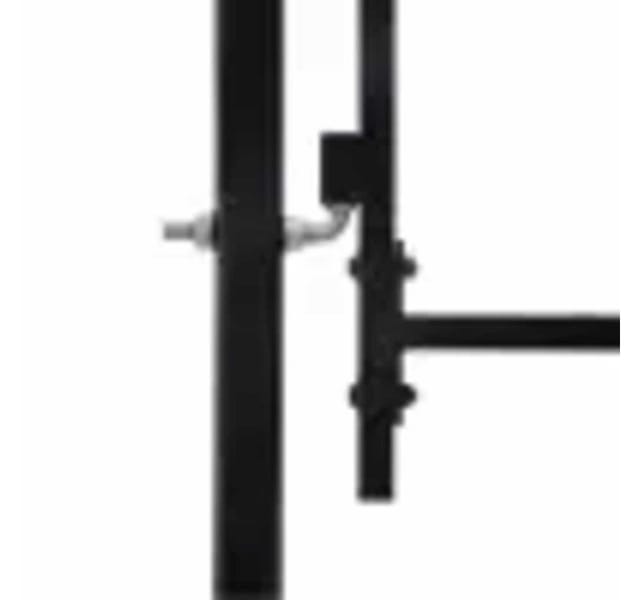 vidaXL Zauntor Doppelflügel mit Speerspitzen Stahl 3 x 1,5 m Schwarz 146028