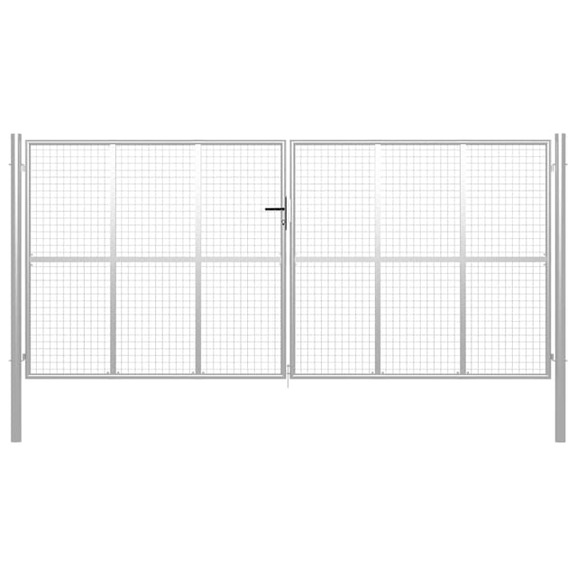 vidaXL Gartentor Verzinkter Stahl 415 x 175 cm Silber 144302