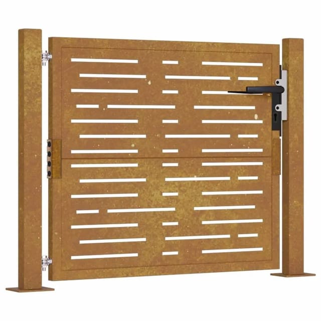 vidaXL Gartentor 105 x 80 cm Cortenstahl Quadratisches Design 153196