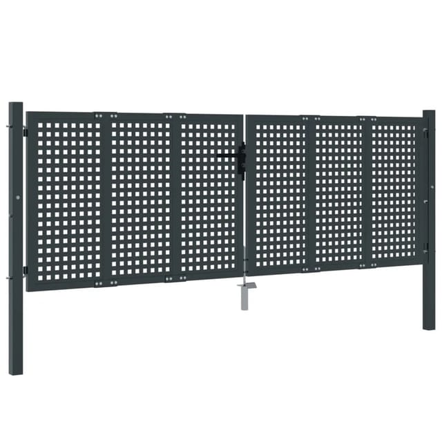 vidaXL Gartentor Anthrazit 300x150 cm Stahl 154566
