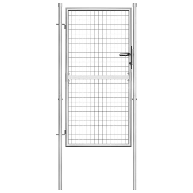 vidaXL Gartentor Verzinkter Stahl 105 x 150 cm Silber 144758