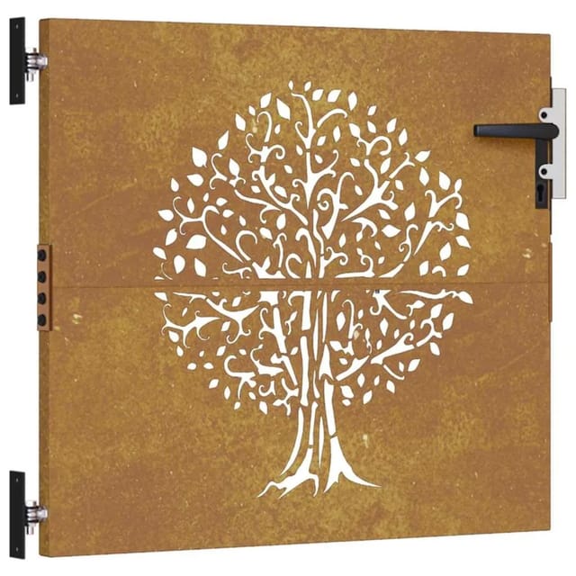vidaXL Gartentor 85x100 cm Cortenstahl Baum-Design 153209
