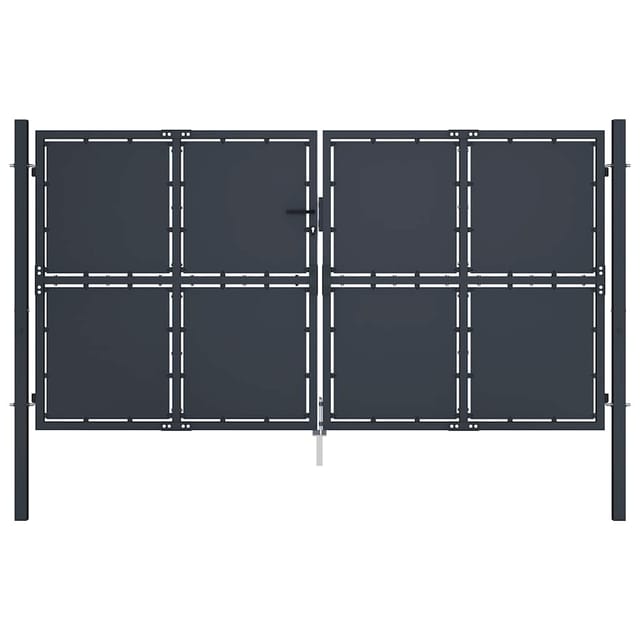 vidaXL Gartentor Stahl 300x200 cm Anthrazit 144528