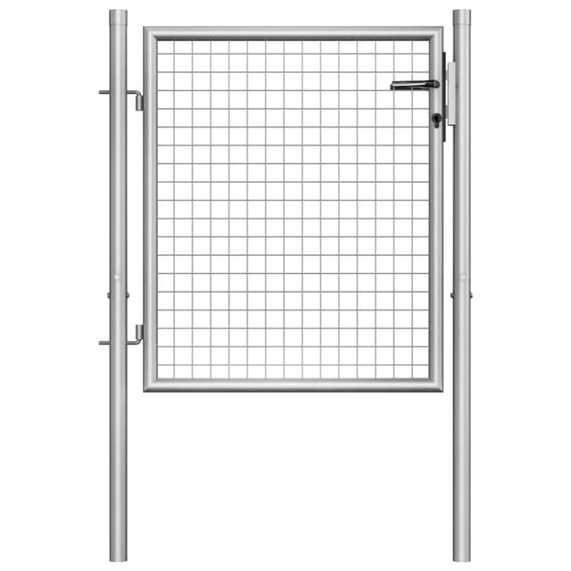 vidaXL Gartentor Verzinkter Stahl 105 x 75 cm Silber 144755