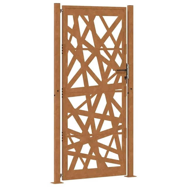 vidaXL Gartentor 105 x 205 cm Cortenstahl Helles Design 4100958