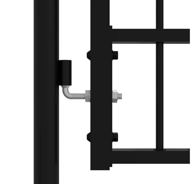 vidaXL Zauntor mit Speerspitze Schwarz 103x150 cm Pulverbeschichteter Stahl 151092