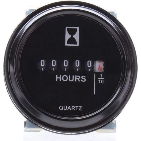 Betriebsstundenzähler, Runder Betriebsstundenzähler Sh-1, 12 V, 24 V, 36 V, Für Bootstraktoren, Runde Anzeige