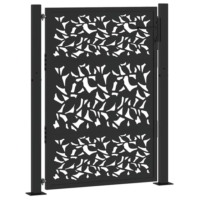 vidaXL Gartentor Schwarz 105 x 130 cm Stahlblatt-Design 4100960