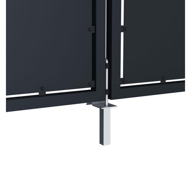 vidaXL Gartentor Stahl 400 x 175 cm Anthrazit 144533