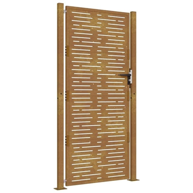 vidaXL Gartentor 105 x 180 cm Cortenstahl Quadratisches Design 153200